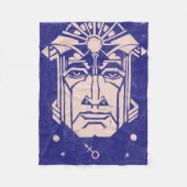 Mars Ares God of War Griechische Mythologie Blue Fleecedecke (Vorderseite)