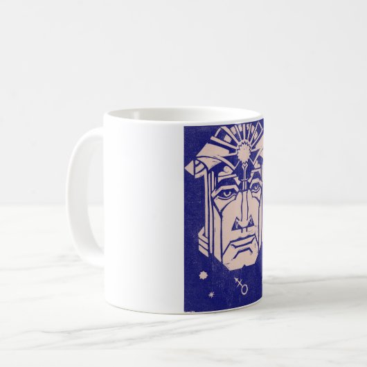 Mars Ares God of War Griechische Mythologie Blue Kaffeetasse (Vorderseite Links)