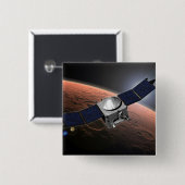 Mars Atmosphäre und Volatile Evolution Mission. Button (Vorne & Hinten)