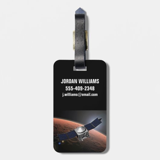 Mars Atmosphäre und Volatile Evolution Mission. Gepäckanhänger (Rückseite vertikal)