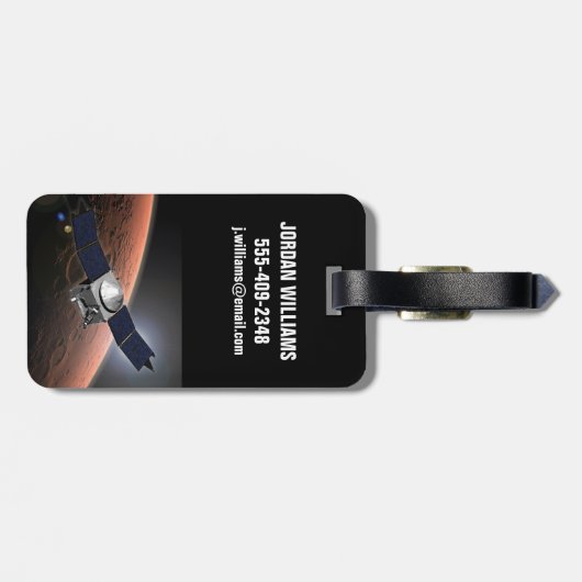 Mars Atmosphäre und Volatile Evolution Mission. Gepäckanhänger (Rückseite horizontal)