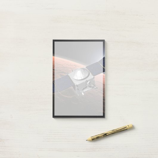 Mars Atmosphäre und Volatile Evolution Mission. Post-it Klebezettel (Auf Schreibtisch)