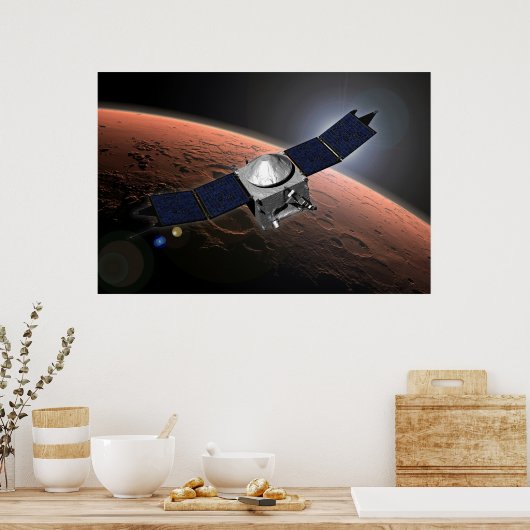 Mars Atmosphäre und Volatile Evolution Mission. Poster (Küche)