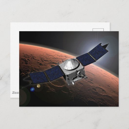 Mars Atmosphäre und Volatile Evolution Mission. Postkarte (Vorne/Hinten)