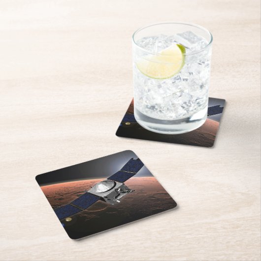 Mars Atmosphäre und Volatile Evolution Mission. Rechteckiger Pappuntersetzer (Vor Ort)