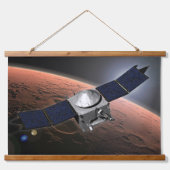 Mars Atmosphäre und Volatile Evolution Mission. Wandteppich Mit Holzrahmen (Vorne)