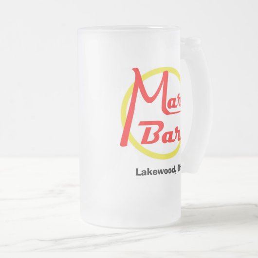 Mars-Bar-Glas-Tasse Mattglas Bierglas (VorderseiteRechts)