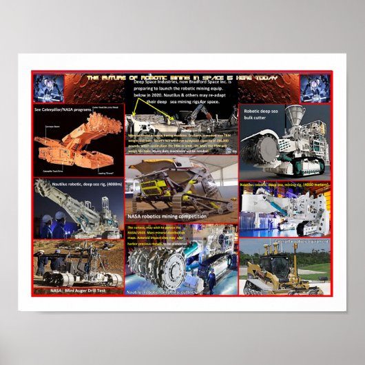 Mars Bergbaumaschinen Poster (Vorne)