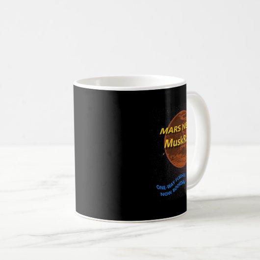 Mars brauchen Muskraten-Aufkleber Kaffeetasse (VorderseiteRechts)