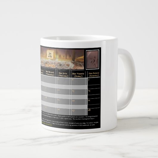 Mars Camping verboten Jumbo-Tasse (Vorderseite Rechts)