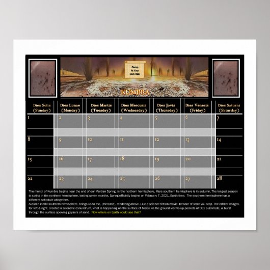 Mars Camping verboten Poster (Vorne)