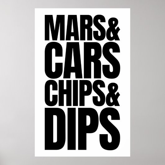 Mars & Cars Chips & Dips - Elon Musks Twitter Bio Poster (Vorne)