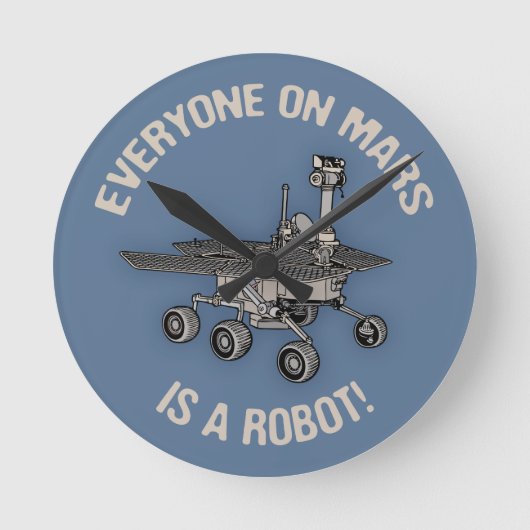 Mars Census Runde Wanduhr (Vorderseite)