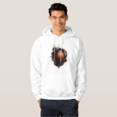 Mars Crimson Orbit Celestial Gothic Kapuzenpullove Hoodie (Vorne ganz)