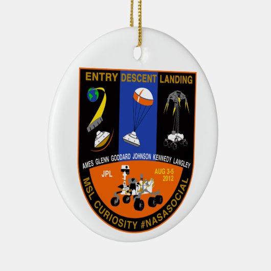 Mars Curioisty EDL die NASA-sozialverzierung Keramikornament (Rechts)