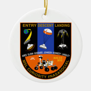 Mars Curioisty EDL die NASA-sozialverzierung Keramikornament