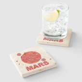 Mars das roter Planeten-Raumgeek-Solarsystem Steinuntersetzer (Seitenansicht)