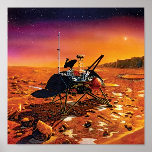 Mars der NASA Polar Lander Artist Concept Artwork Poster (Vorne)