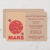 Mars Der Spaß am Sonnensystem des Red Planet Space Einladung (Vorne/Hinten)