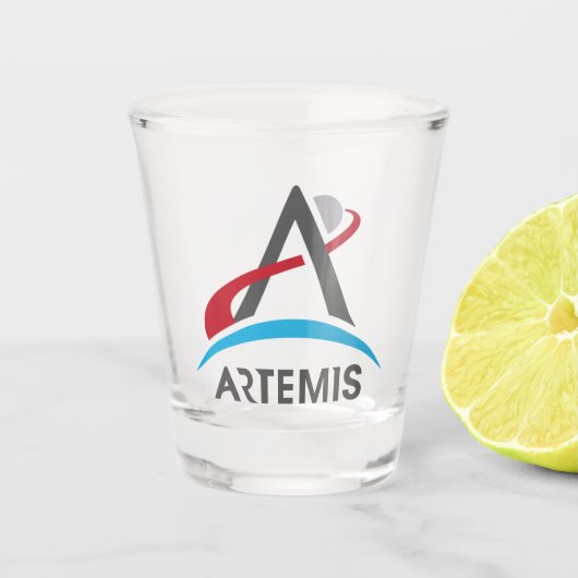 Mars des NASA Artemis-Programms 2024 Astronaut Schnapsglas (Vorderseite)