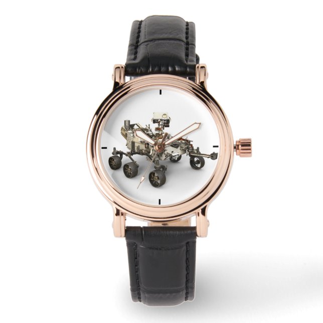 Mars durchhalten sich auf weißem Hintergrund. Armbanduhr (Vorderseite)