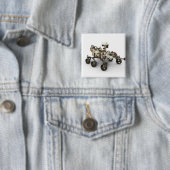 Mars durchhalten sich auf weißem Hintergrund. Button (Beispiel)