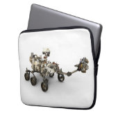 Mars durchhalten sich auf weißem Hintergrund. Laptopschutzhülle (Vorderseite Links)