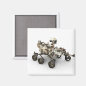 Mars durchhalten sich auf weißem Hintergrund. Magnet (Vorderseite/Rückseite)