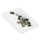 Mars durchhalten sich auf weißem Hintergrund. Magnet (Rechte Seite)