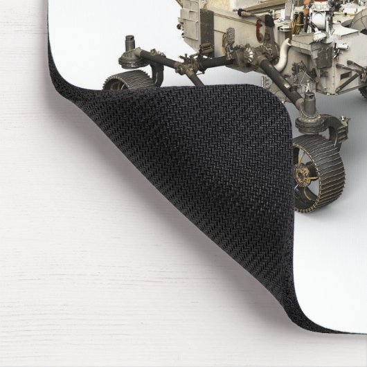 Mars durchhalten sich auf weißem Hintergrund. Mousepad (Ecke)