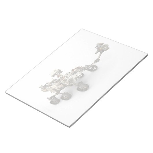 Mars durchhalten sich auf weißem Hintergrund. Notizblock (angewinkelt)