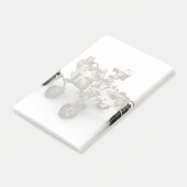 Mars durchhalten sich auf weißem Hintergrund. Post-it Klebezettel (angewinkelt)