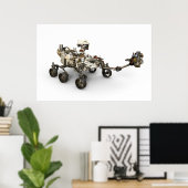 Mars durchhalten sich auf weißem Hintergrund. Poster (Heimbüro)