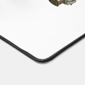 Mars durchhalten sich auf weißem Hintergrund. Schreibtischunterlage (Ecke)