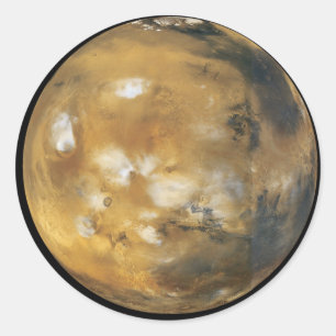 Mars! Ein schönes Bild vom Raum. Die NASA Runder Aufkleber