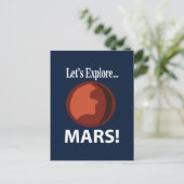 Mars entdecken Mars Postkarte (Stehend Vorderseite)