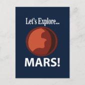Mars entdecken Mars Postkarte (Vorderseite)