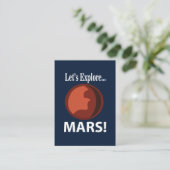 Mars entdecken Mars Visitenkarte (Stehend Vorderseite)