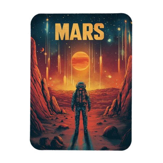 Mars: Entdecken Sie den Roten Planeten Magnet (Vertikal)