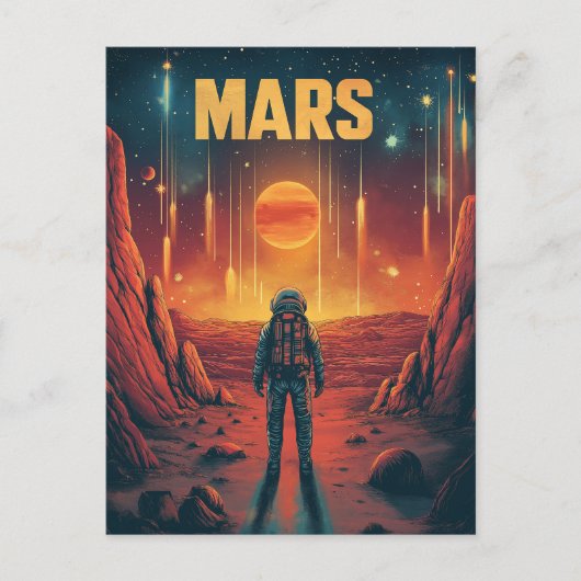 Mars: Entdecken Sie den Roten Planeten Postkarte (Vorderseite)