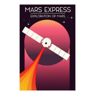 Mars Express - Erkundung der Mars Weltraumkunst. Fotodruck