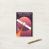 Mars Express - Erkundung der Mars Weltraumkunst. Post-it Klebezettel (Auf Schreibtisch)