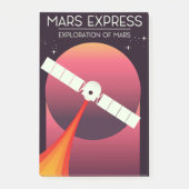 Mars Express - Erkundung der Mars Weltraumkunst. Post-it Klebezettel (Vorderseite)