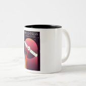 Mars Express - Erkundung der Mars Weltraumkunst. Zweifarbige Tasse (VorderseiteRechts)