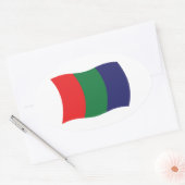 Mars-Flaggenaufkleber Ovaler Aufkleber (Umschlag)