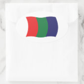 Mars-Flaggenaufkleber Ovaler Aufkleber (Tasche)