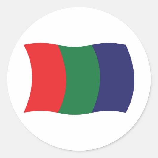 Mars-Flaggenaufkleber Runder Aufkleber (Vorderseite)