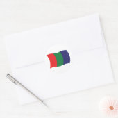 Mars-Flaggenaufkleber Runder Aufkleber (Umschlag)