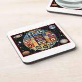 Mars Gesichter Getränkeuntersetzer (Linke Seite)