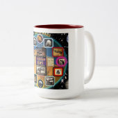 Mars Gesichter Zweifarbige Tasse (VorderseiteRechts)